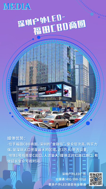 深圳福田CBD商圈LED广告